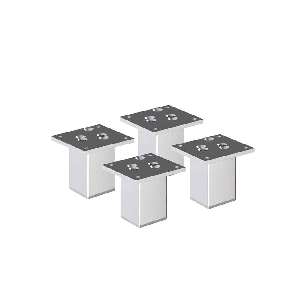 Möbelfüße | E4MF-N | 4er Set | Farbe: Aluminium