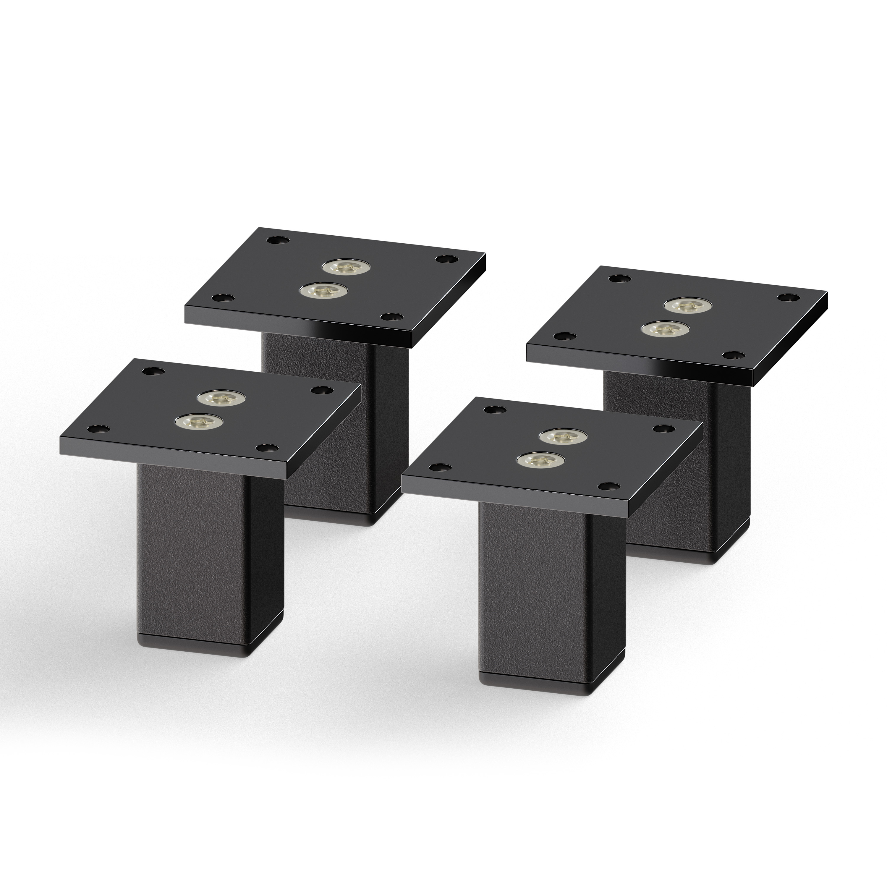 Möbelfüße | E3MF | 4er Set | Farbe: Schwarzmatt