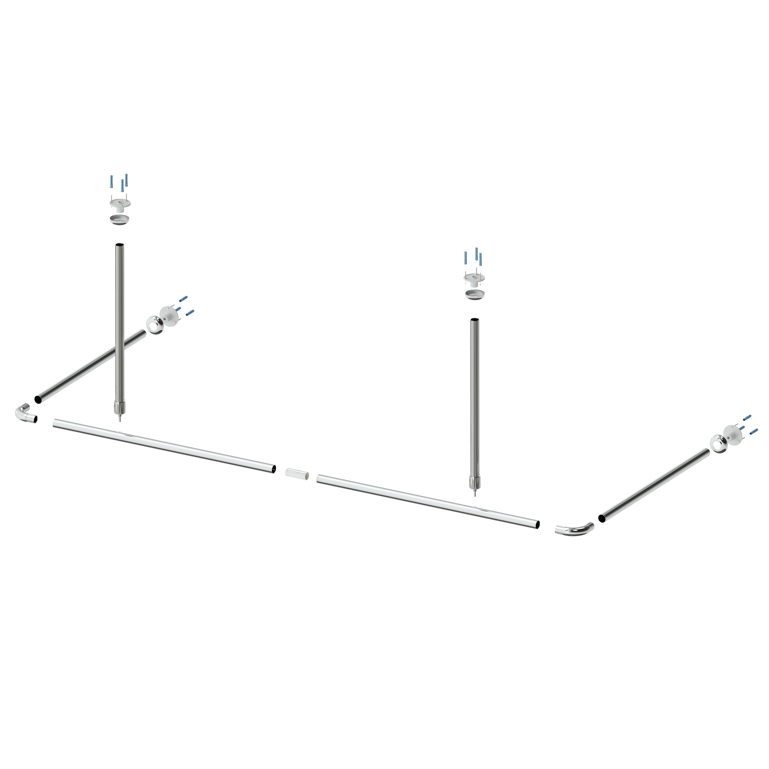 Aquabad® Hastaflex Frame Duschvorhangstange DVS4
