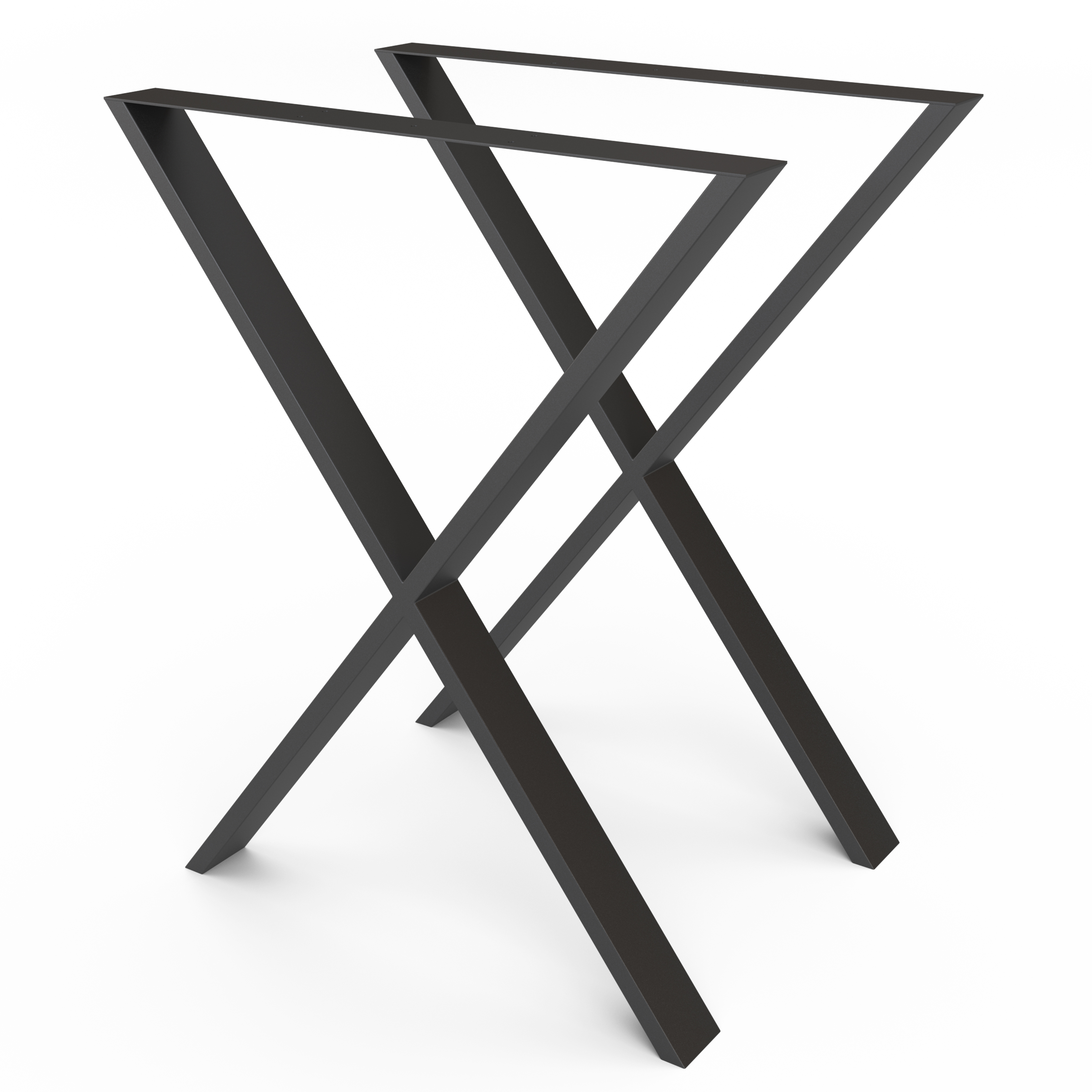 Stahl Tischkufen | TKX1 | 2er Set | Schwarz