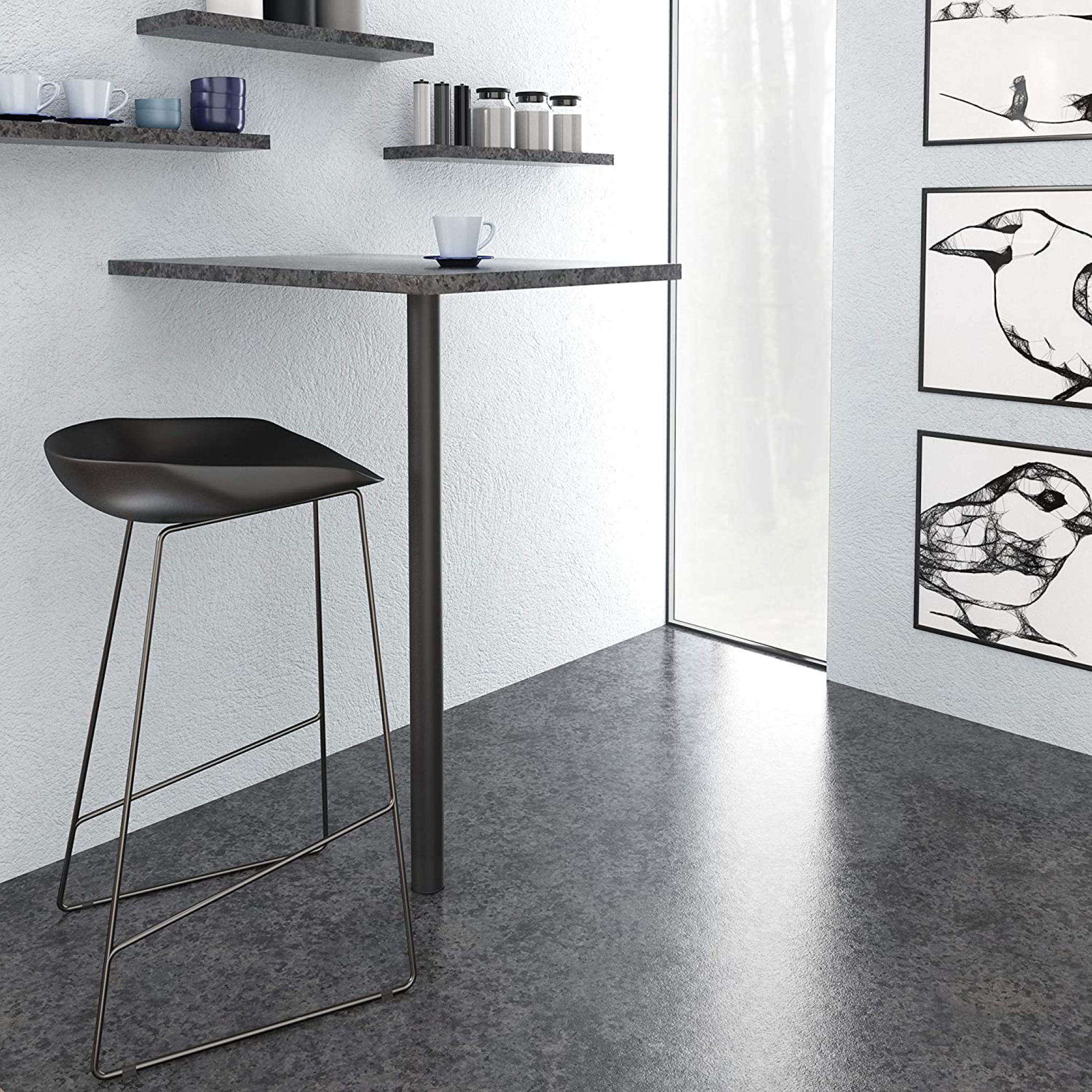 Tischbeine | TBBL | 4er Set | Farbe: Schwarz