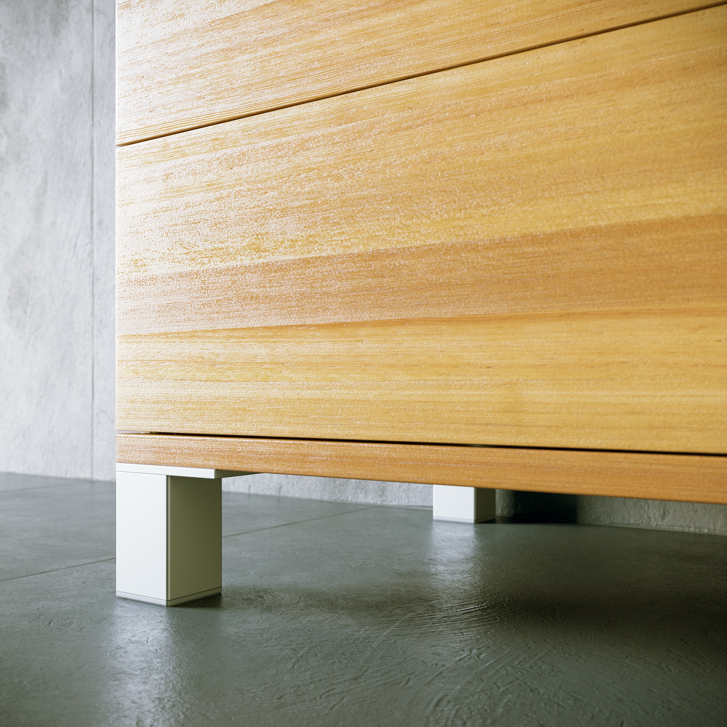 Möbelfüße | E4MF-N | 4er Set | Farbe: Aluminium