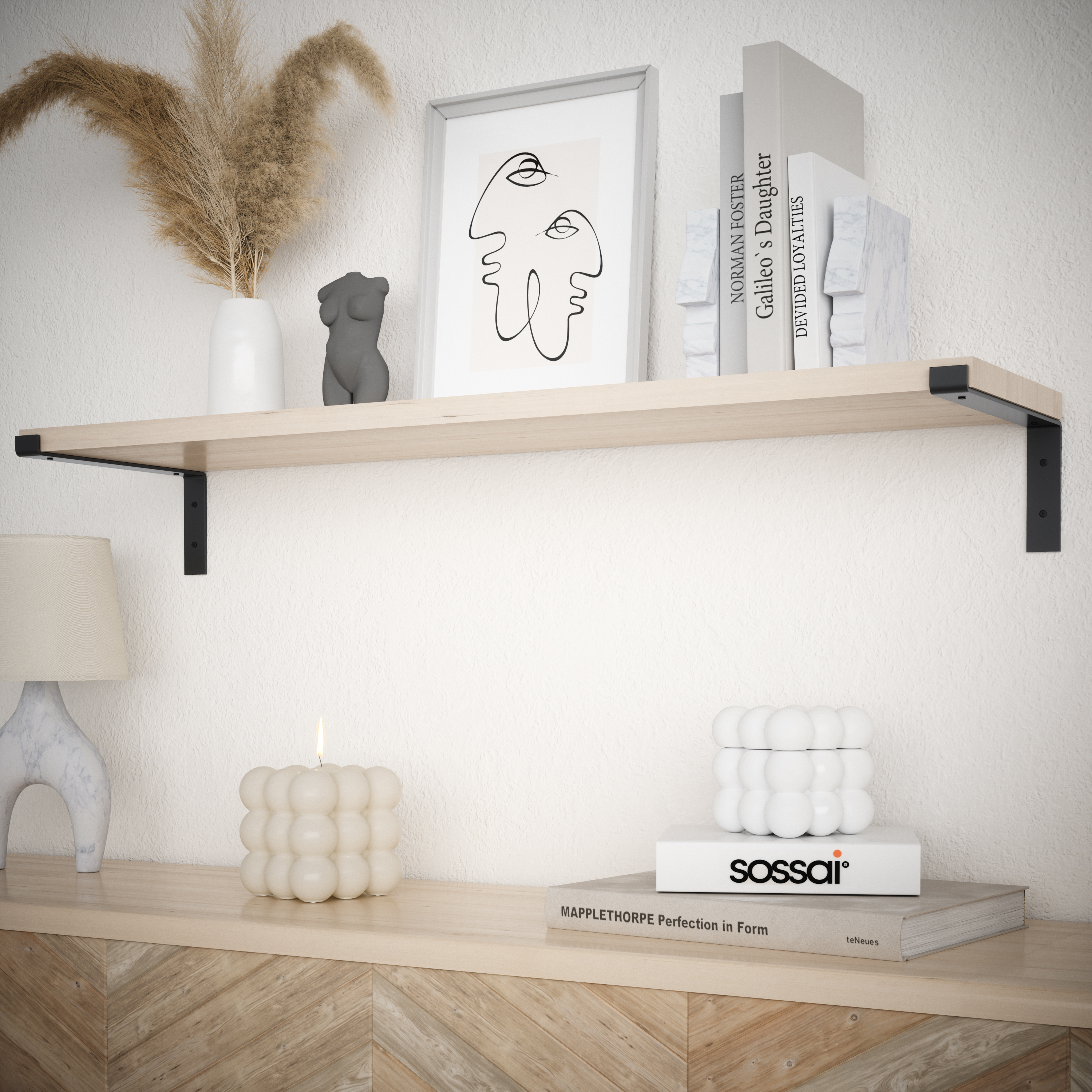 Regalträger | GSHZ | 1 Paar | Farbe: Schwarzmatt