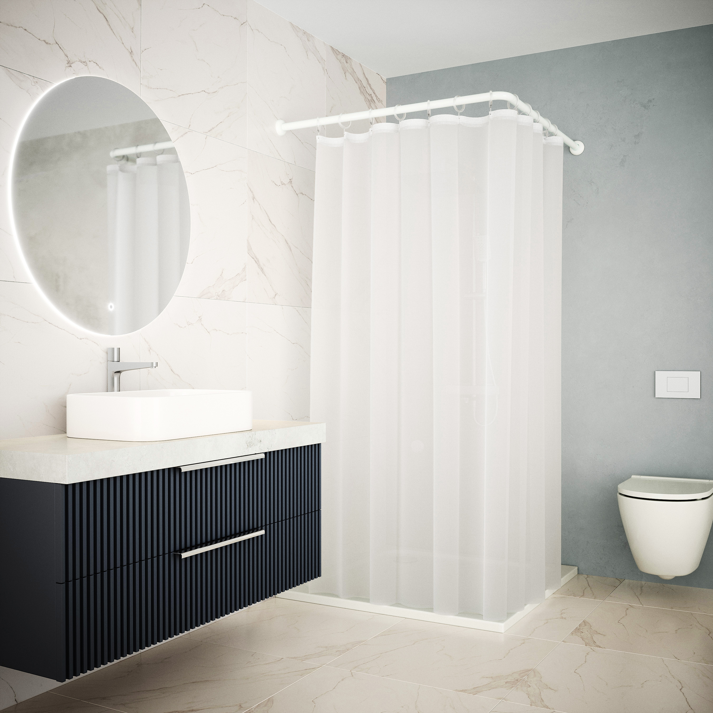 Aquabad® Hastaflex Square Duschvorhangstange DVS3