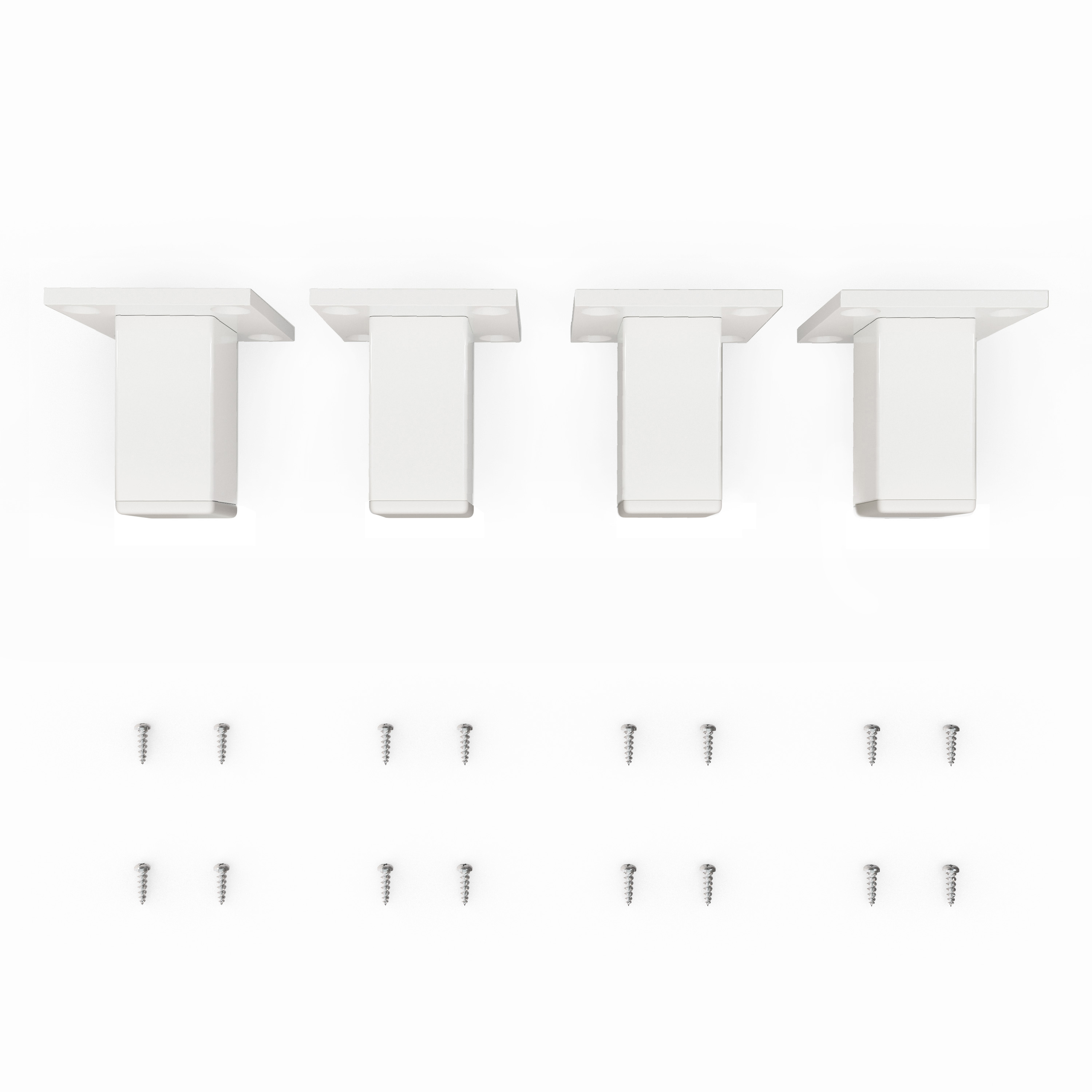Möbelfüße | E3MF | 4er Set | Farbe: Weiß