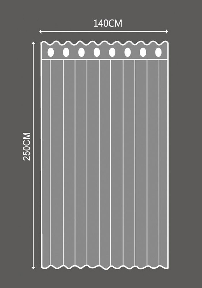 Verdunkelungsvorhang B: 140 cm x H: 250 cm