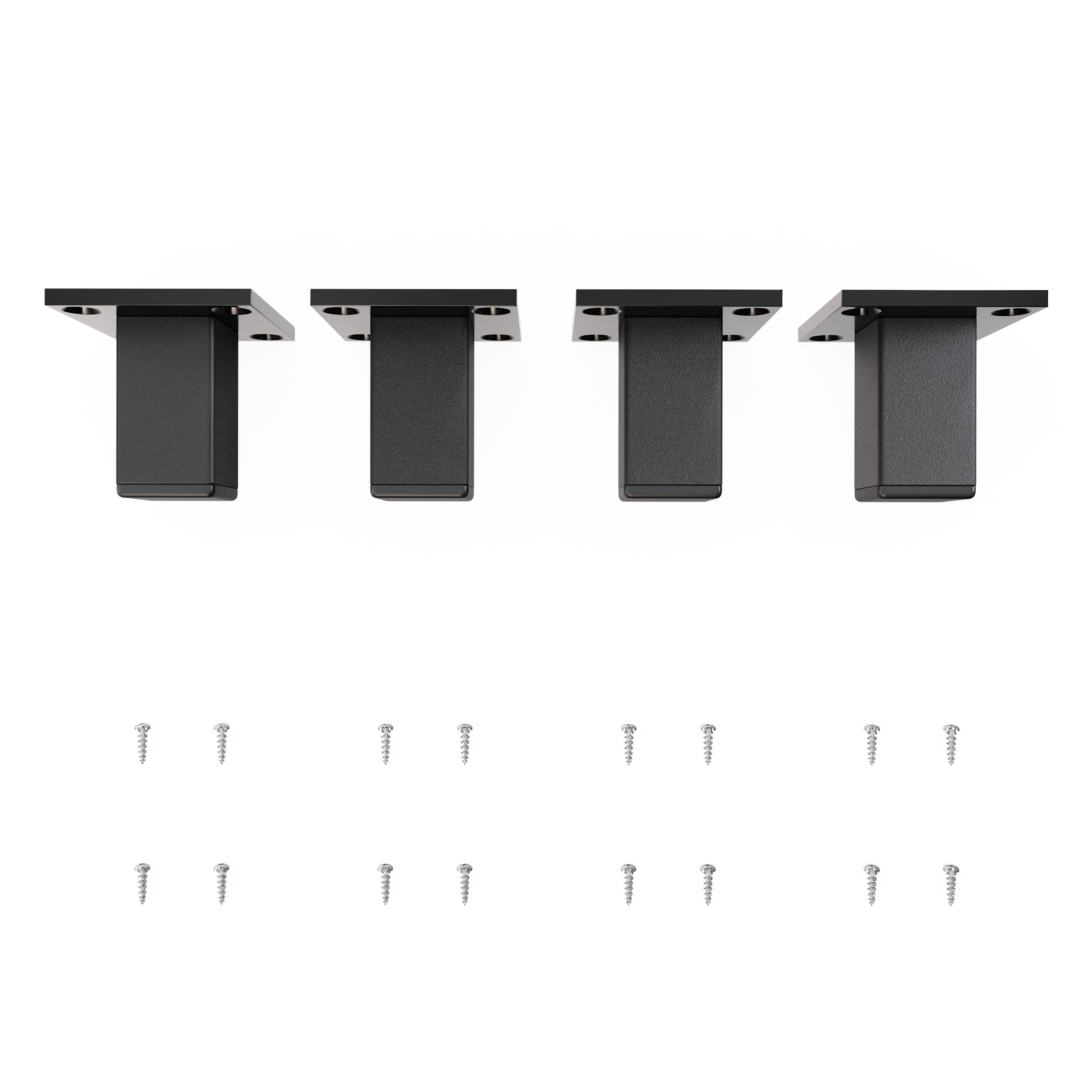Möbelfüße | E3MF | 4er Set | Farbe: Schwarzmatt