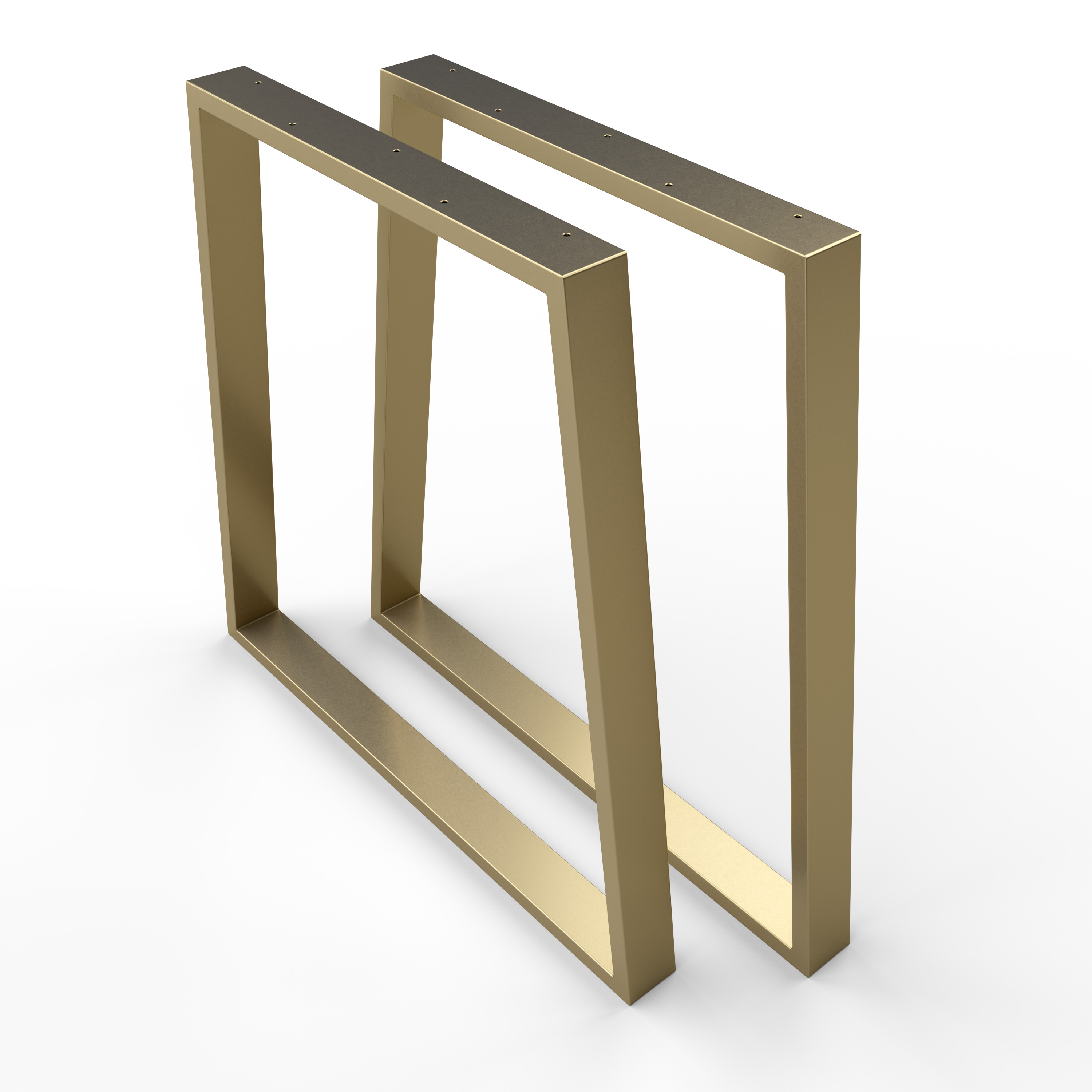 Stahl Tischkufen | TKG6 | 2er Set | Gold- Messing