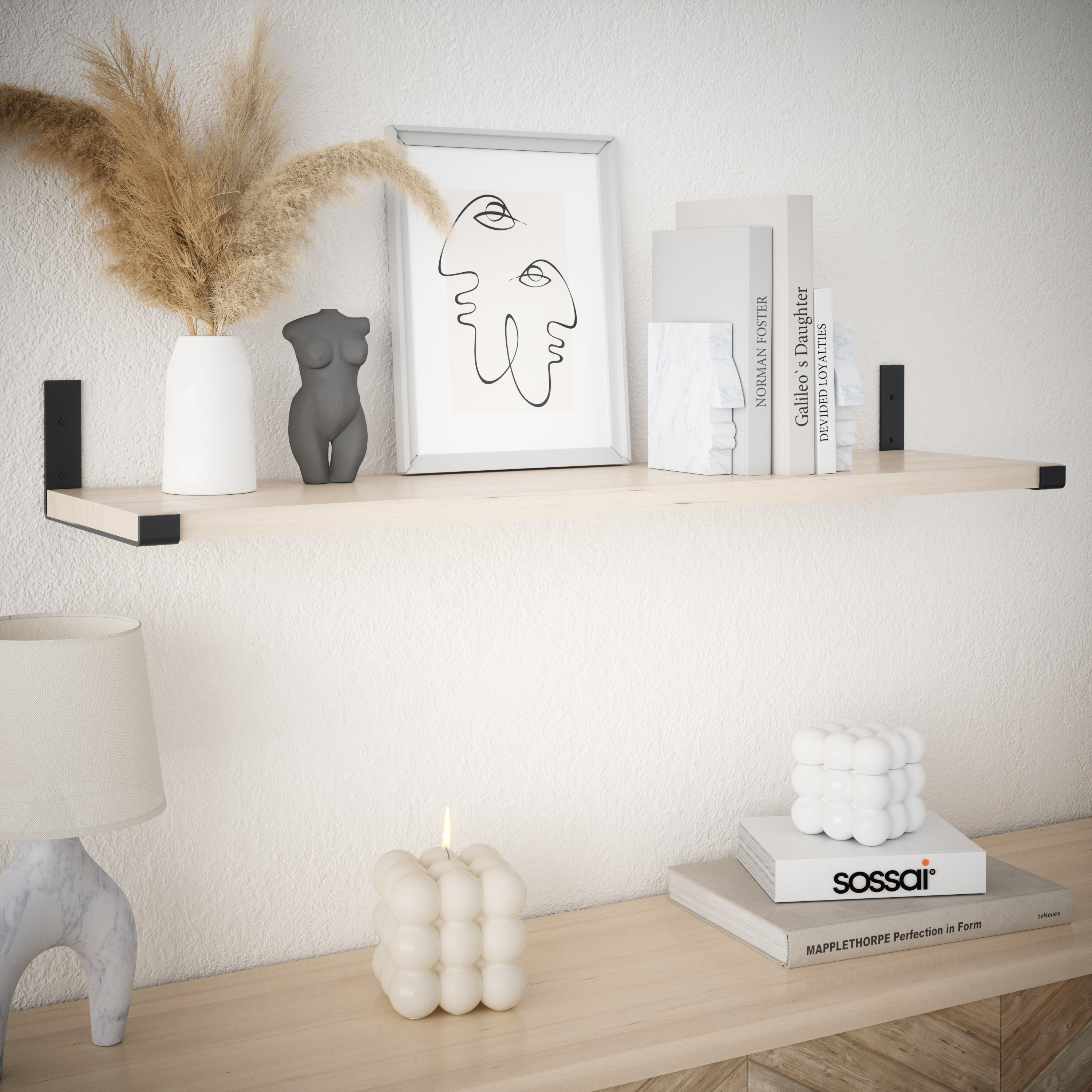 Regalträger | GSHL | 1 Paar | Farbe: Schwarzmatt