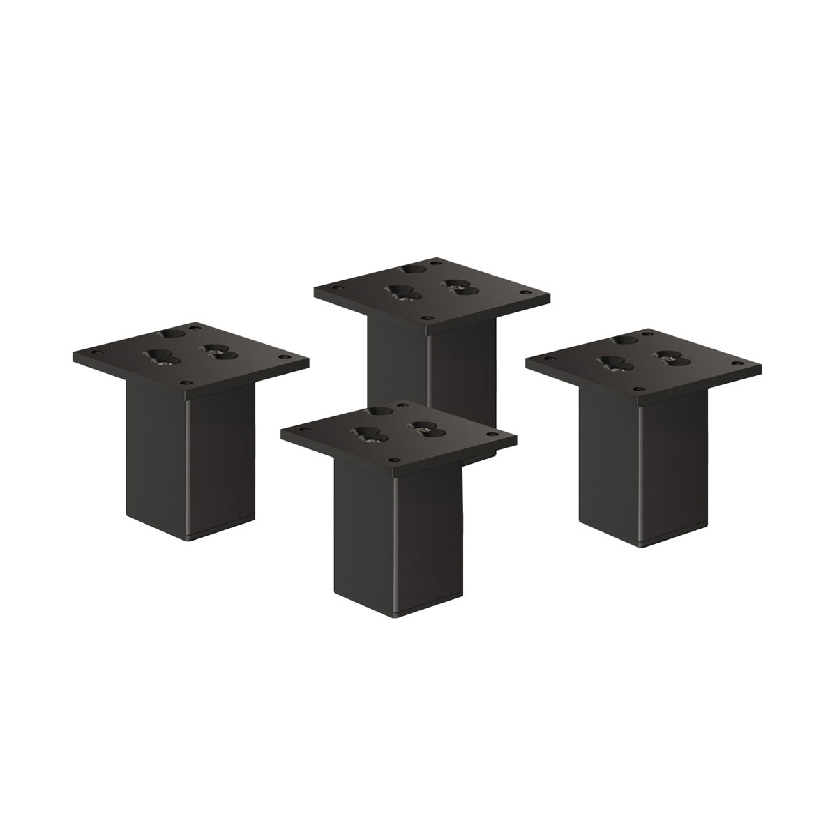 Möbelfüße | E4MF-N | 4er Set | Farbe: Schwarz