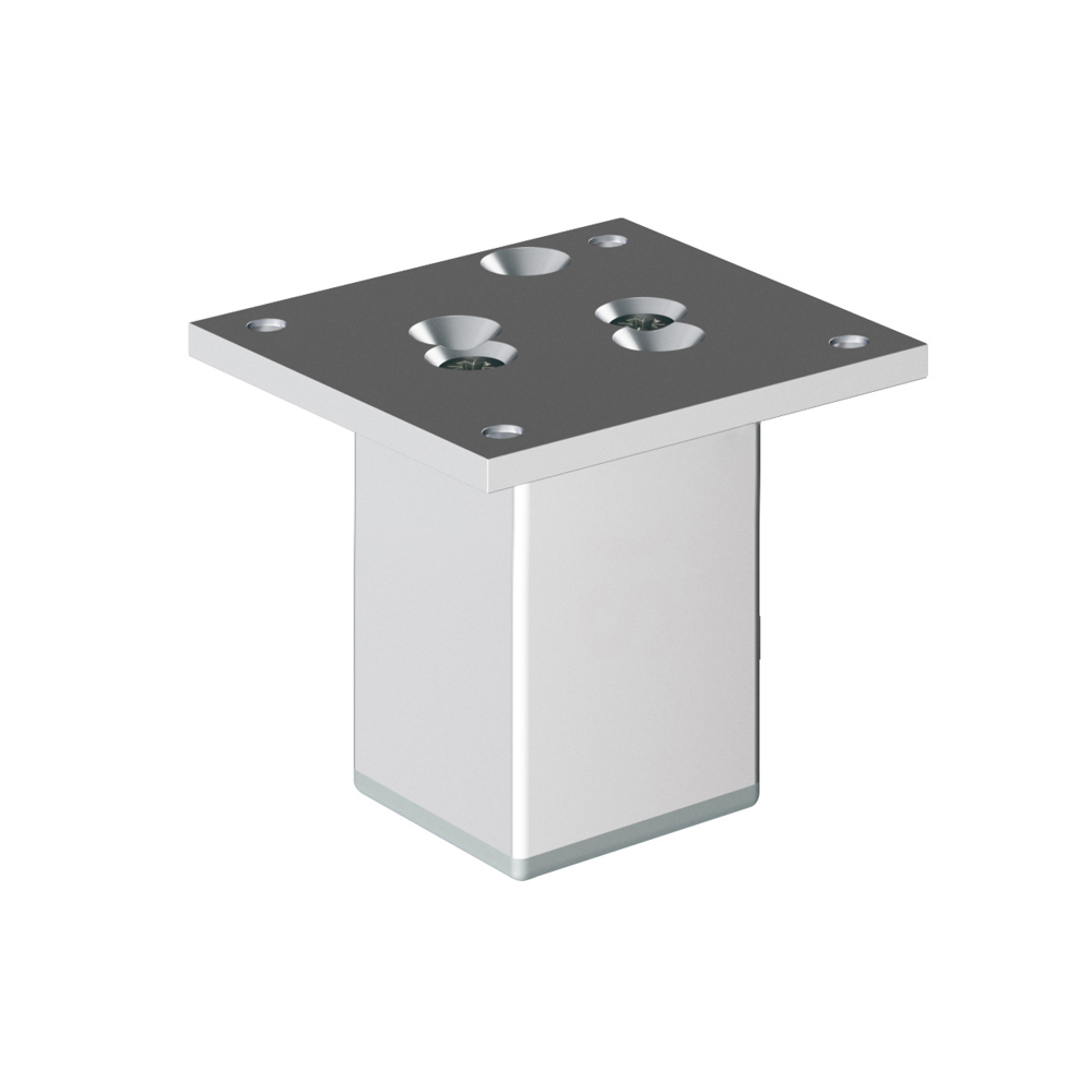 Möbelfüße | E4MF-N | 4er Set | Farbe: Aluminium