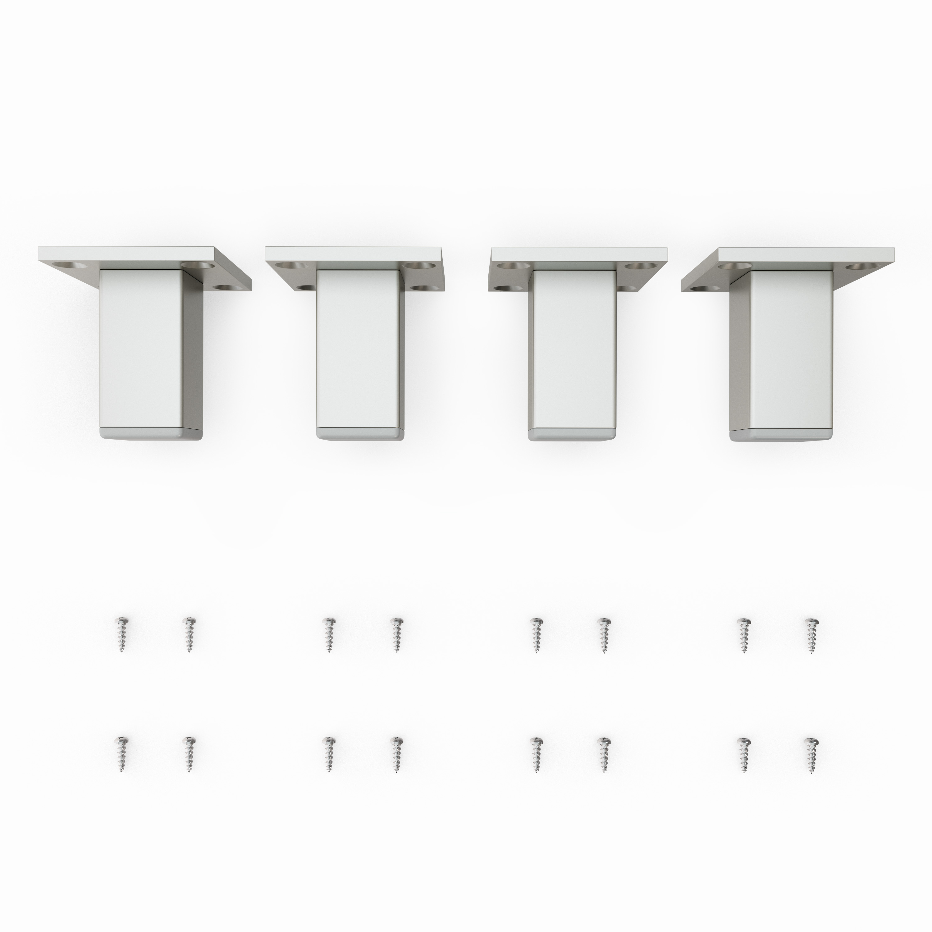 Möbelfüße | E3MF | 4er Set | Farbe: Aluminium
