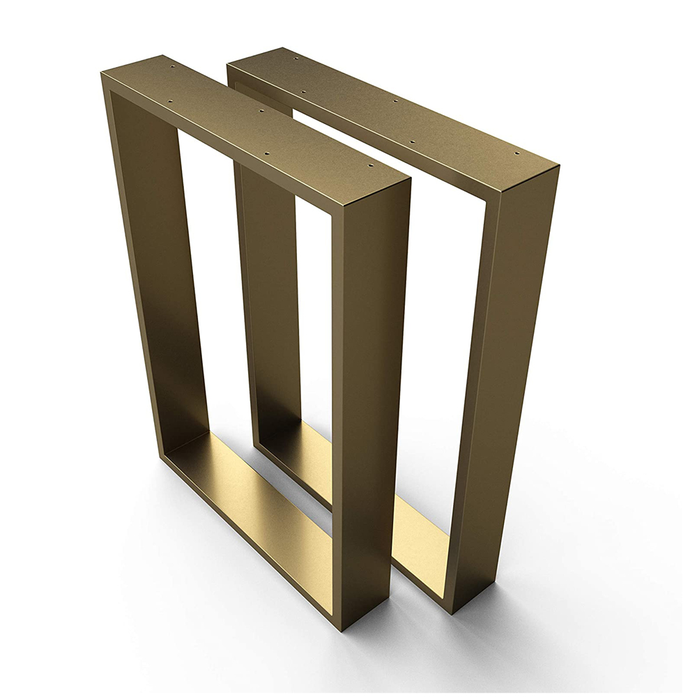 Stahl Tischkufen | TKK3 | 2er Set | Gold-Messing