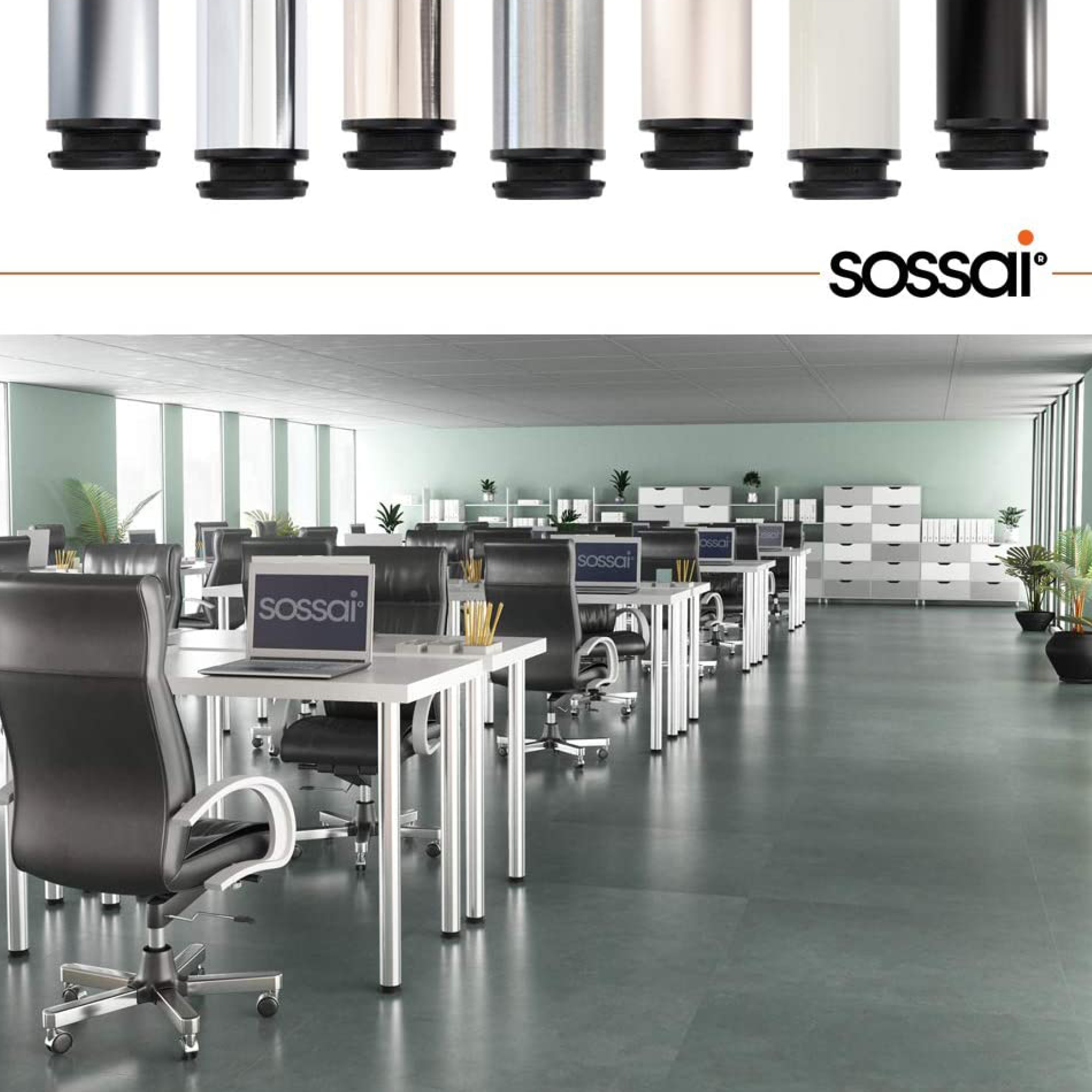 Tischbeine | TBAL | 4er Set | Farbe: Aluminium