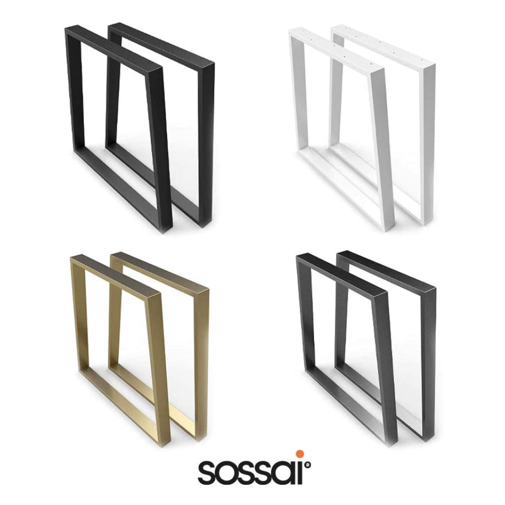 Stahl Tischkufen | TKG6 | 2er Set | Gold- Messing