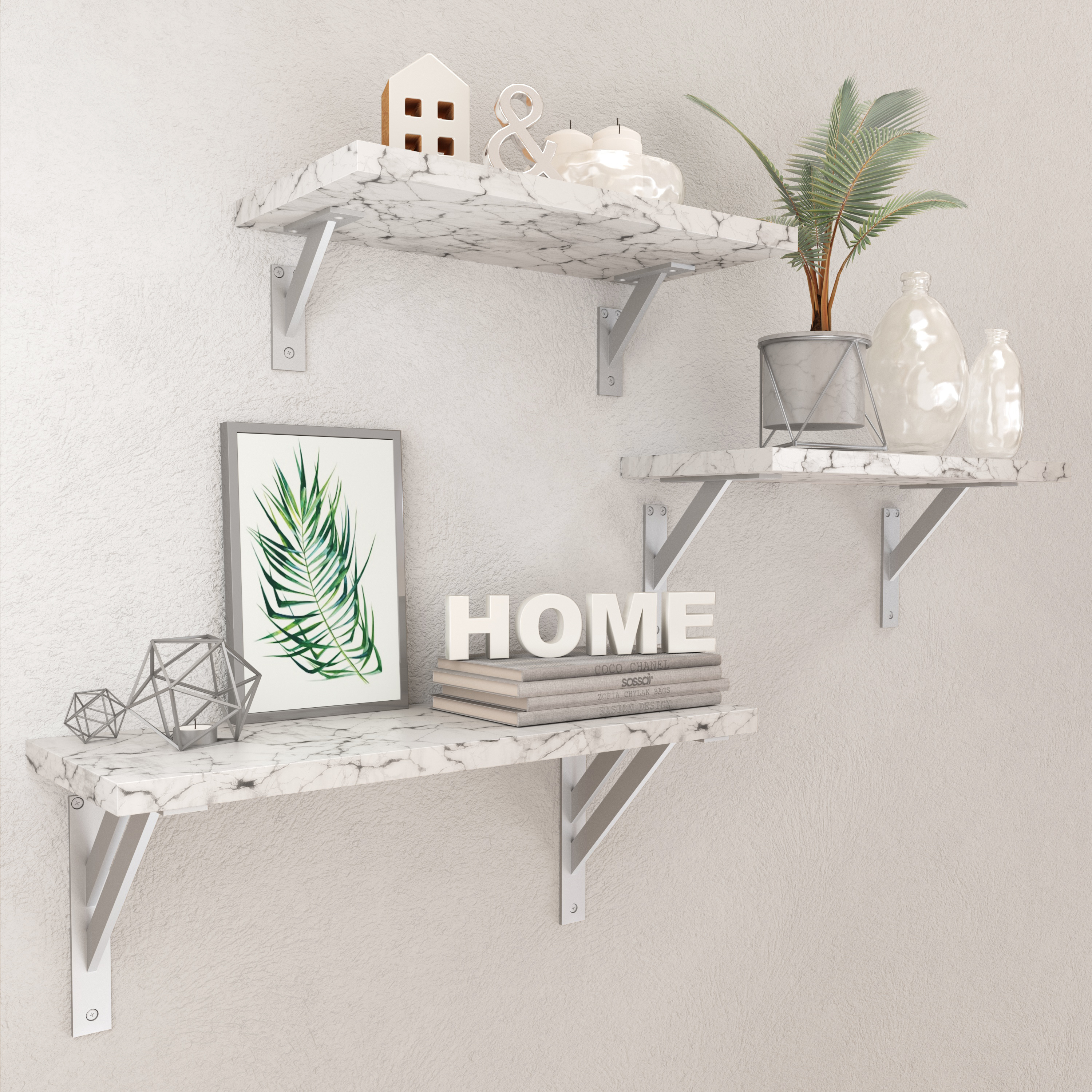 Regalträger | FSHR | 1 Paar | Farbe: Silber