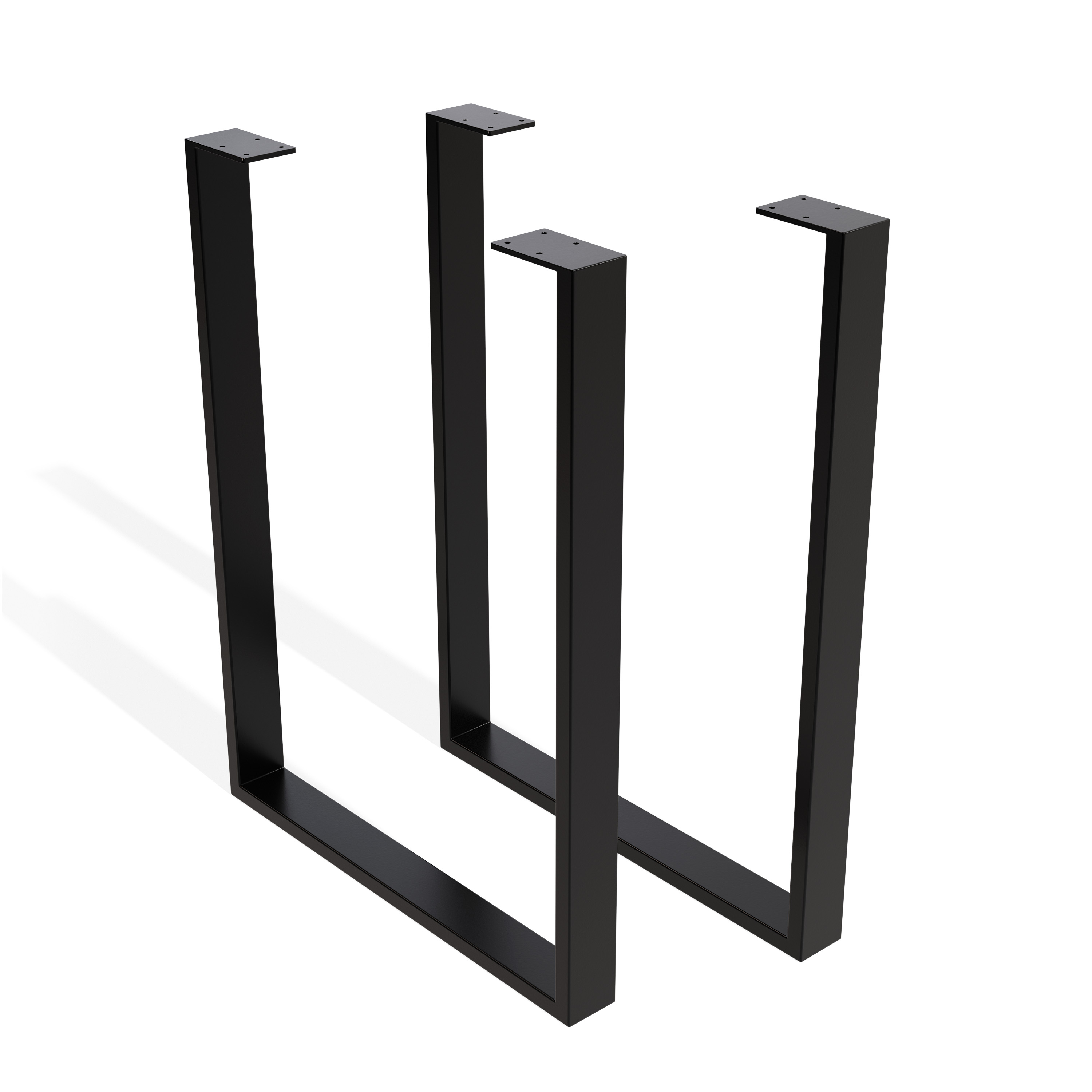 Stahl Tischkufen | TKW0 | 2er Set | Schwarz