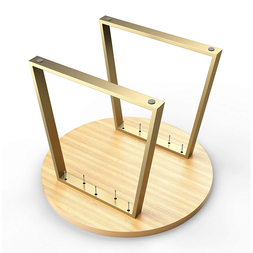 Stahl Tischkufen | TKG6 | 2er Set | Gold- Messing