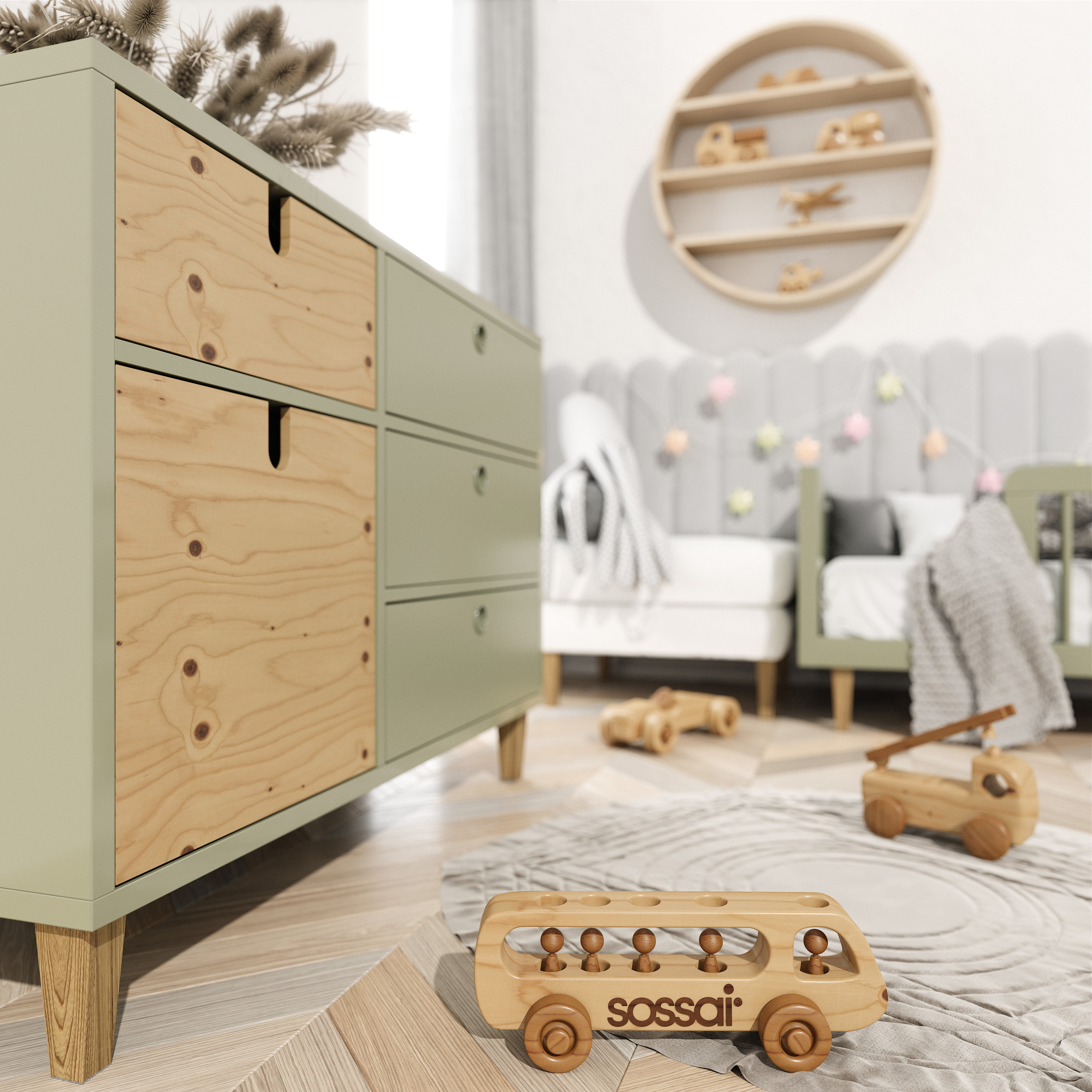 Holz-Möbelfüße Eckig | Eiche | HMF3 | Gerade Ausführung