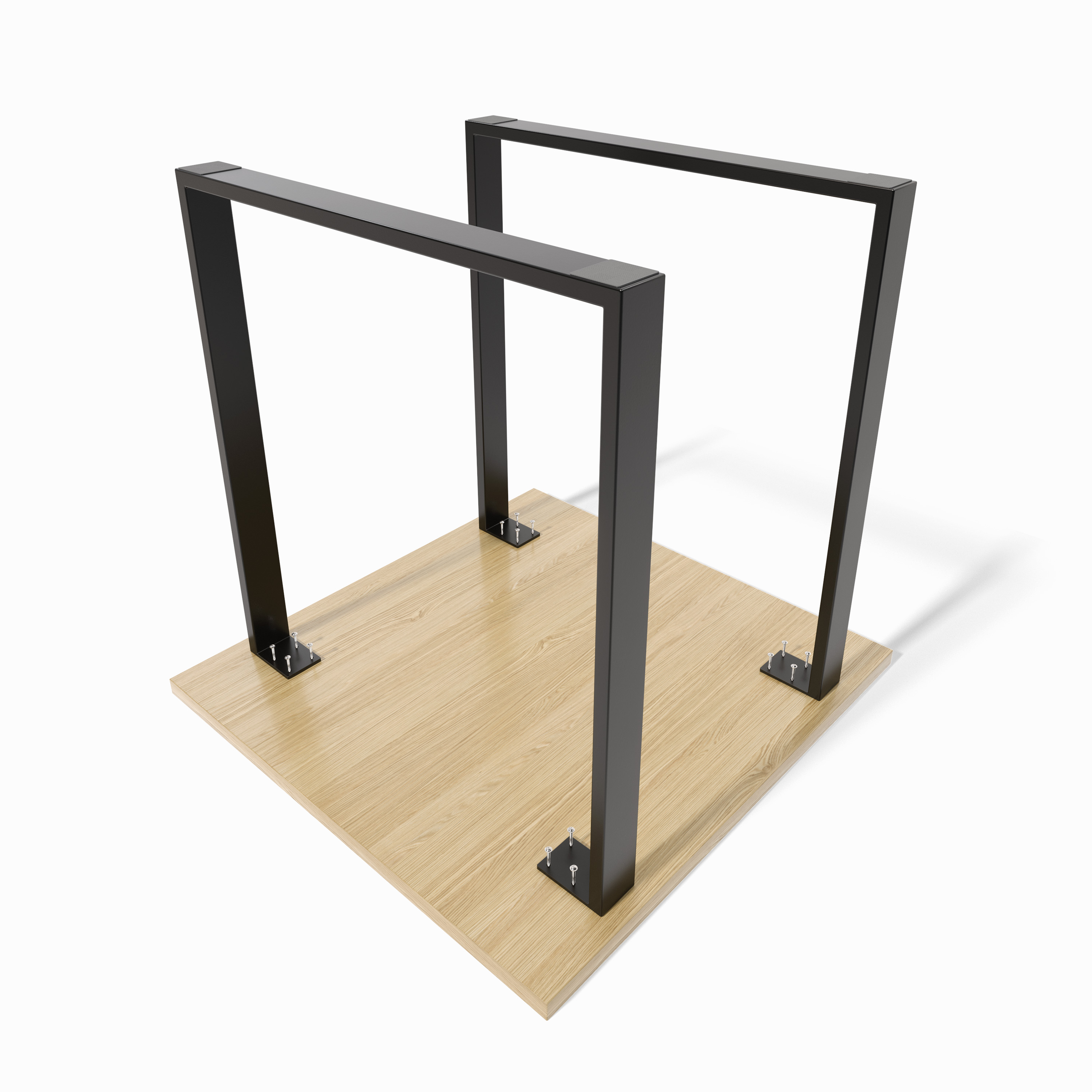 Stahl Tischkufen | TKW0 | 2er Set | Schwarz