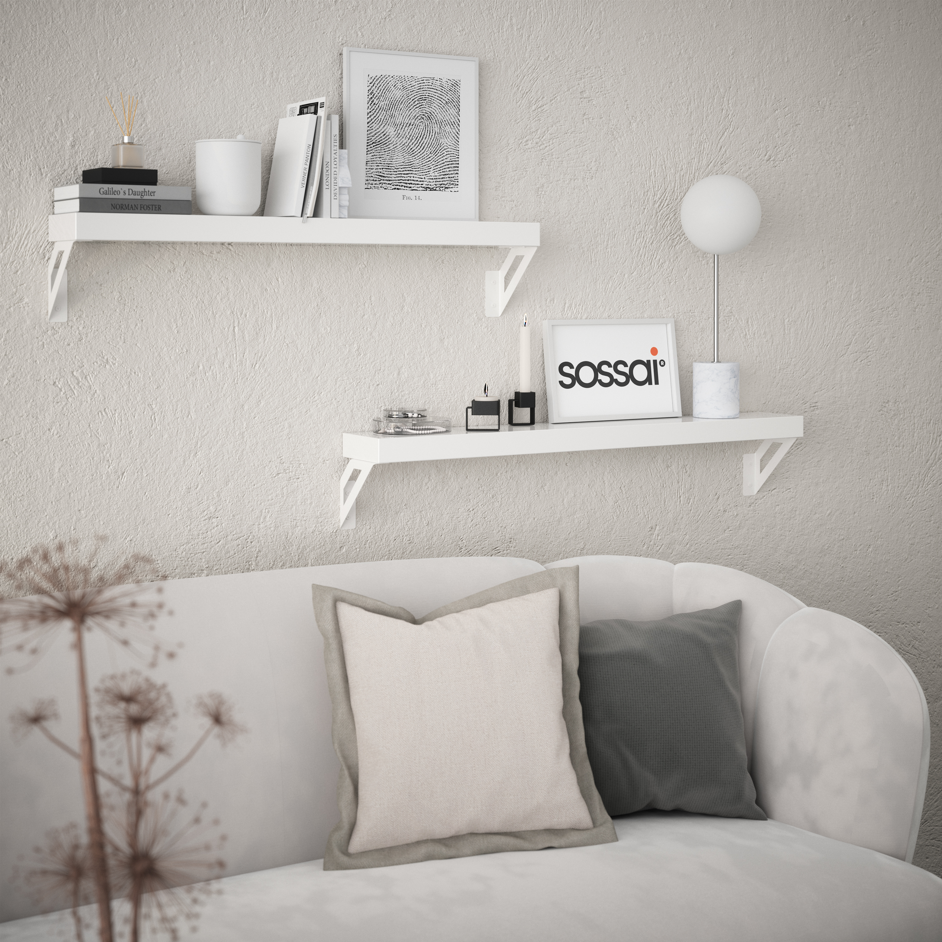 Regalträger | GSHR | 1 Paar | Farbe: Weiß