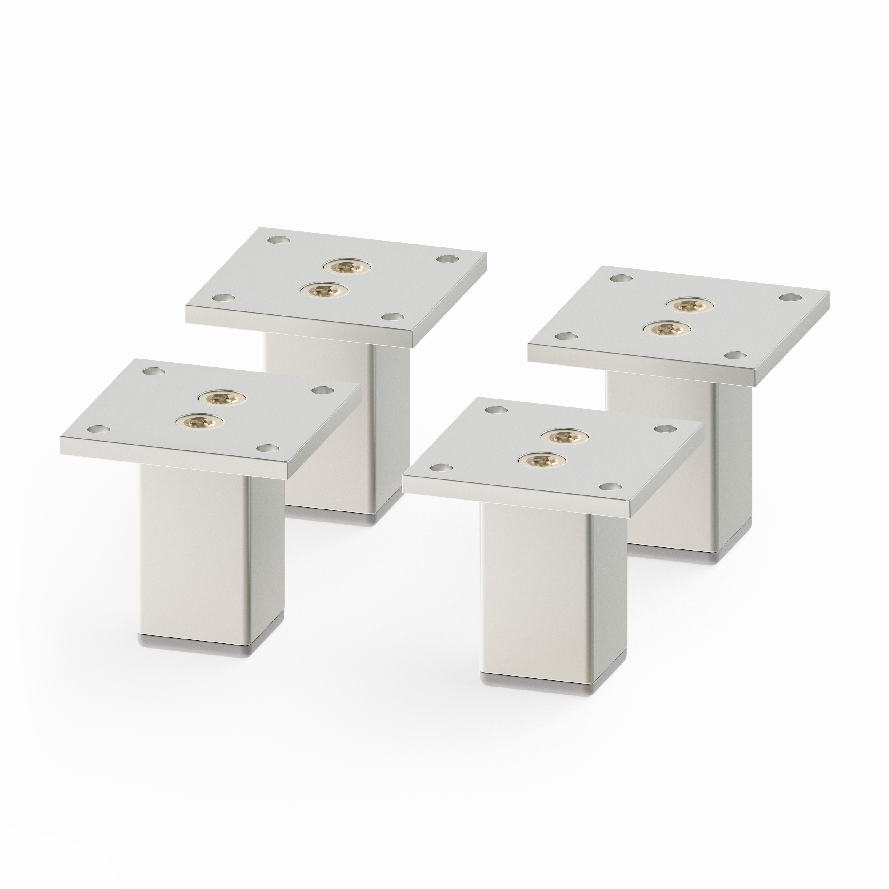 Möbelfüße | E3MF | 4er Set | Farbe: Aluminium