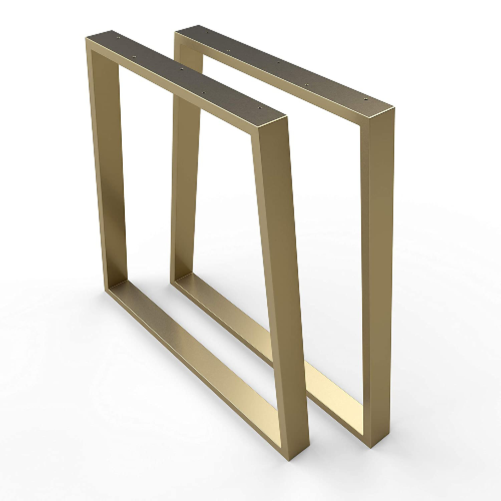 Stahl Tischkufen | TKG6 | 2er Set | Gold- Messing