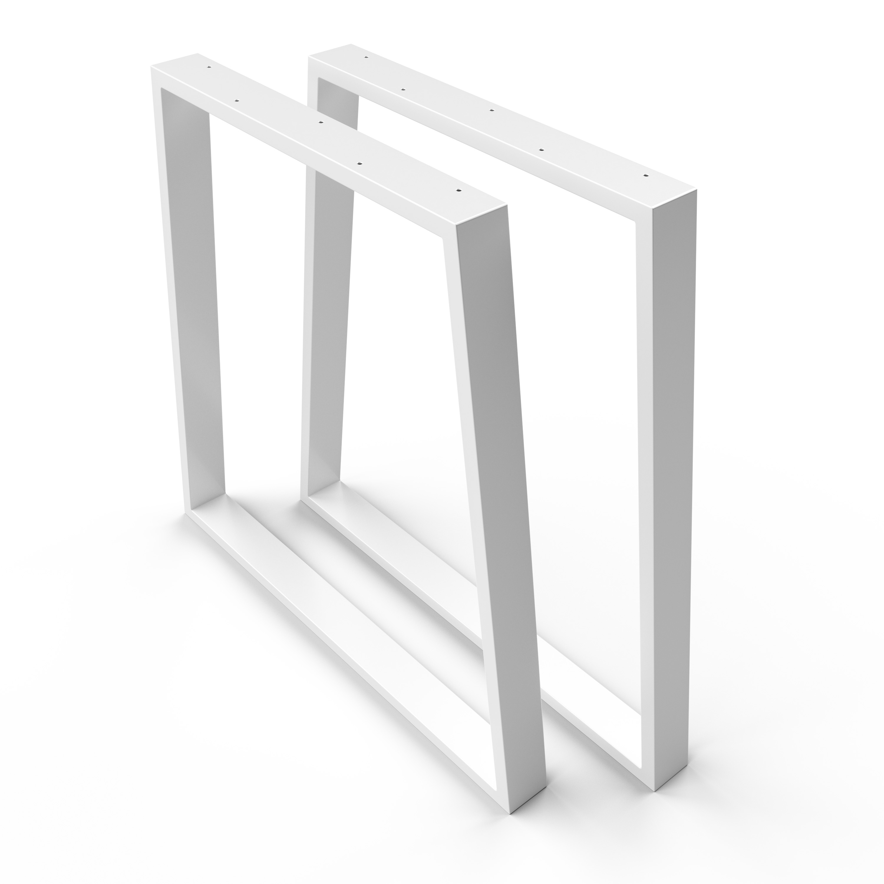 Stahl Tischkufen | TKG6 | 2er Set | Weiß