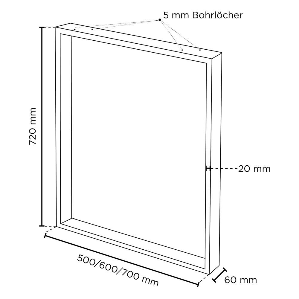 Stahl Tischkufen | TKK1 | 2er Set | Weiß