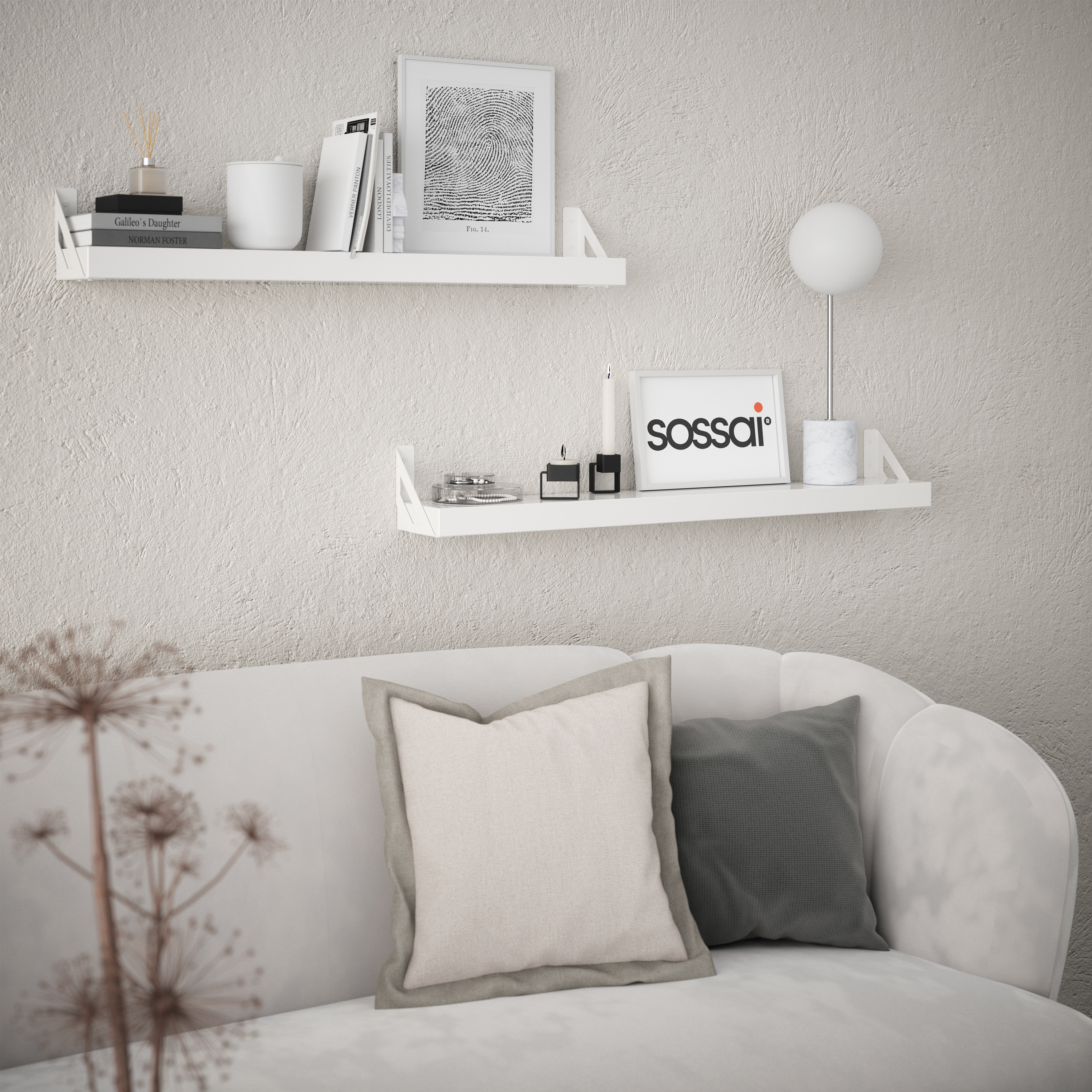 Regalträger | GSHR | 1 Paar | Farbe: Weiß