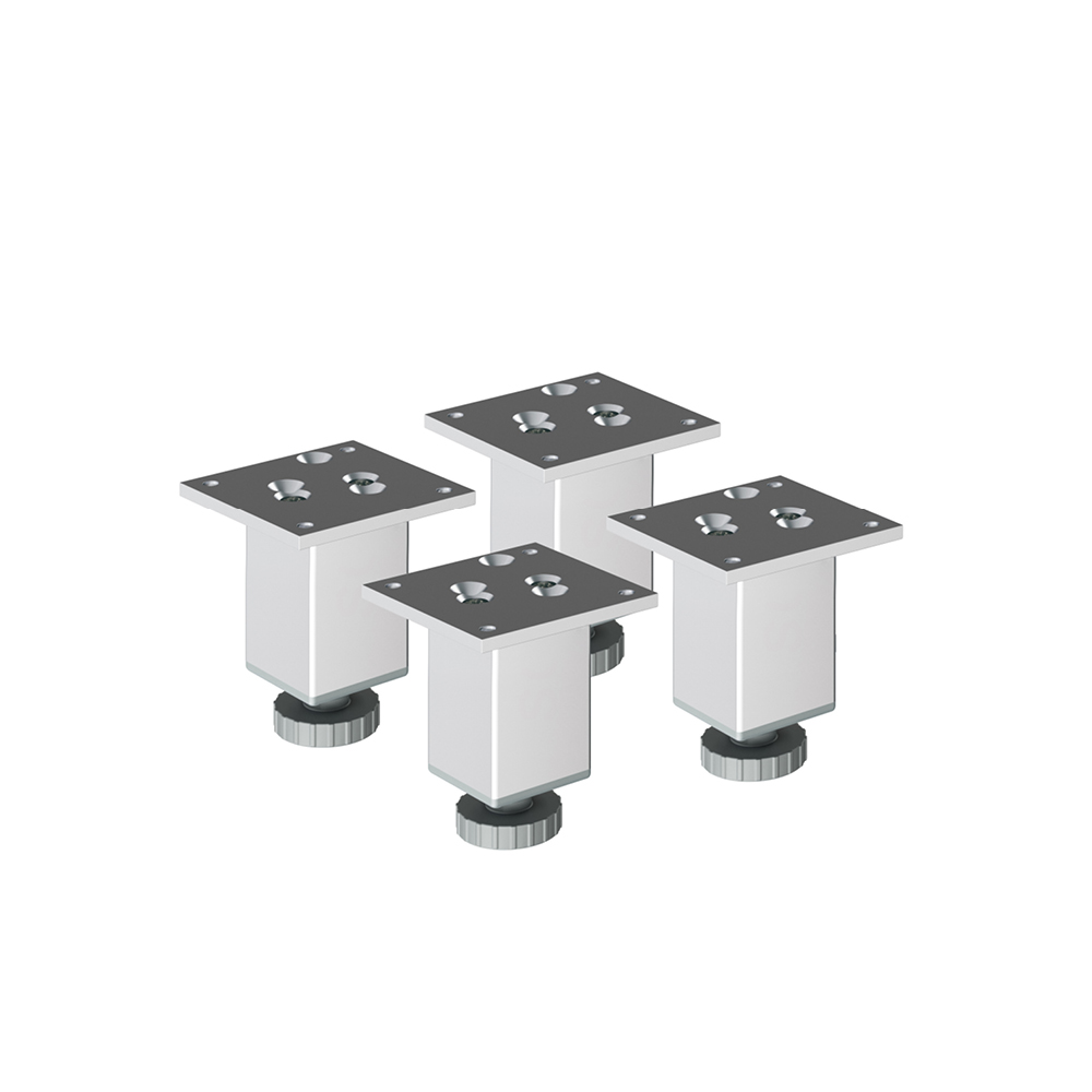 Möbelfüße | E4MF | 4er Set | Farbe: Aluminium